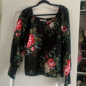 Loft floral square neck top